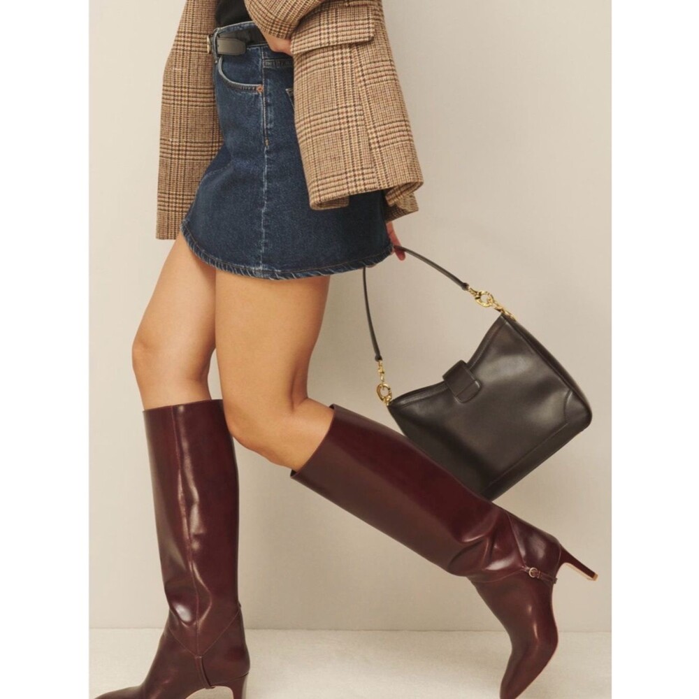 Reformation Gaelle Knee High Boot Ruby 7.5 NWOB - Picture 2 of 8